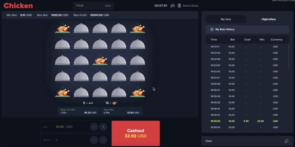 MyStake Chicken Game