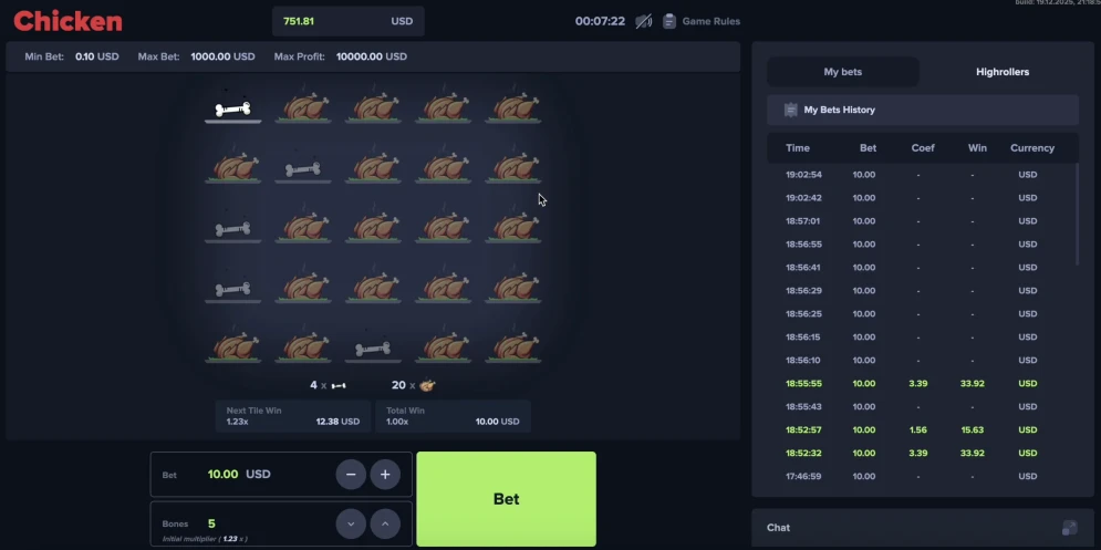 MyStake Chicken Game